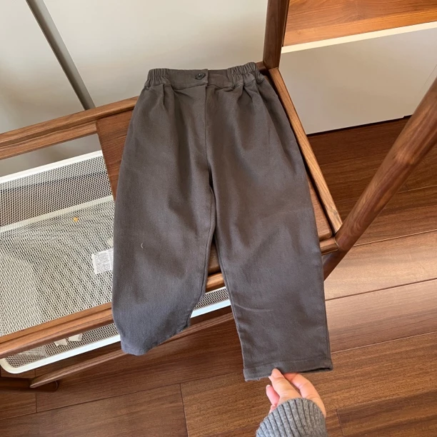 【编号T501】Q107-08-儿童半腰休闲裤灰色-QC