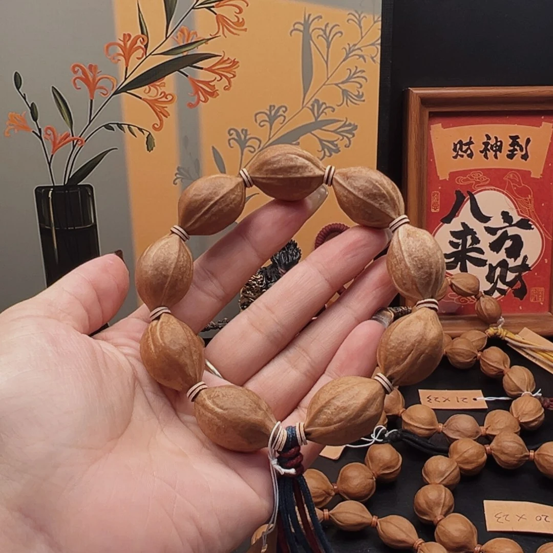 猛***腿手串橄榄核19.27梅林铁核