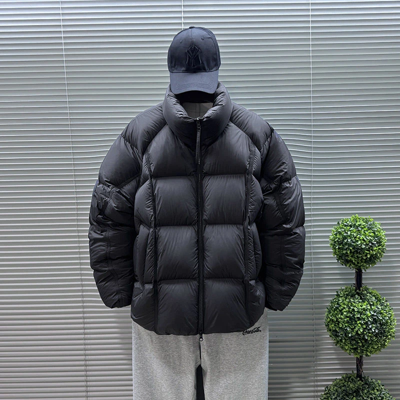 爆款高充绒2025新款90白鸭绒轻盈泡芙男装立领加厚羽绒服百搭外套