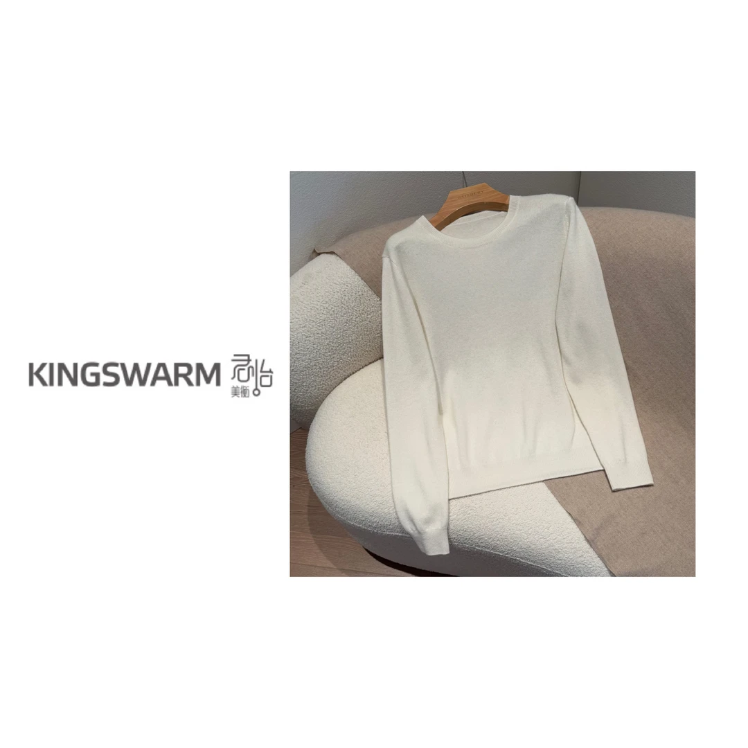 君怡【女士基础长袖秋冬百搭圆领打底】100山羊绒