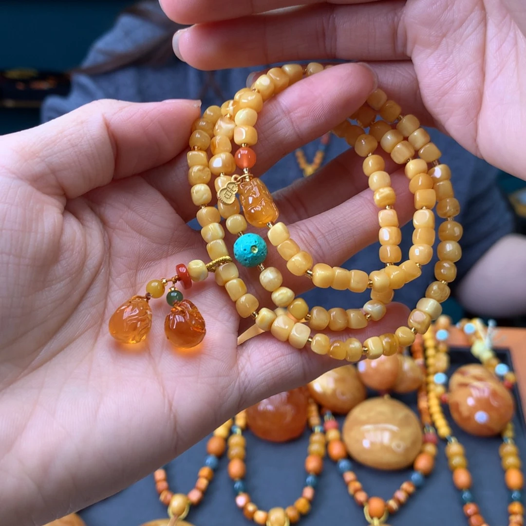 蜜蜡未镶嵌手串天然