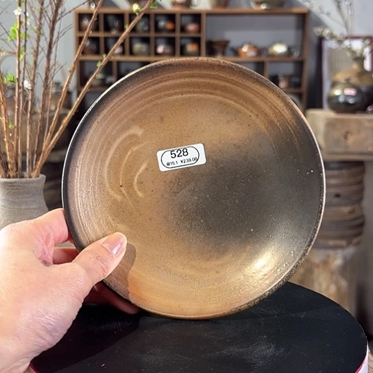 #528柴烧裸烧绞泥壶承