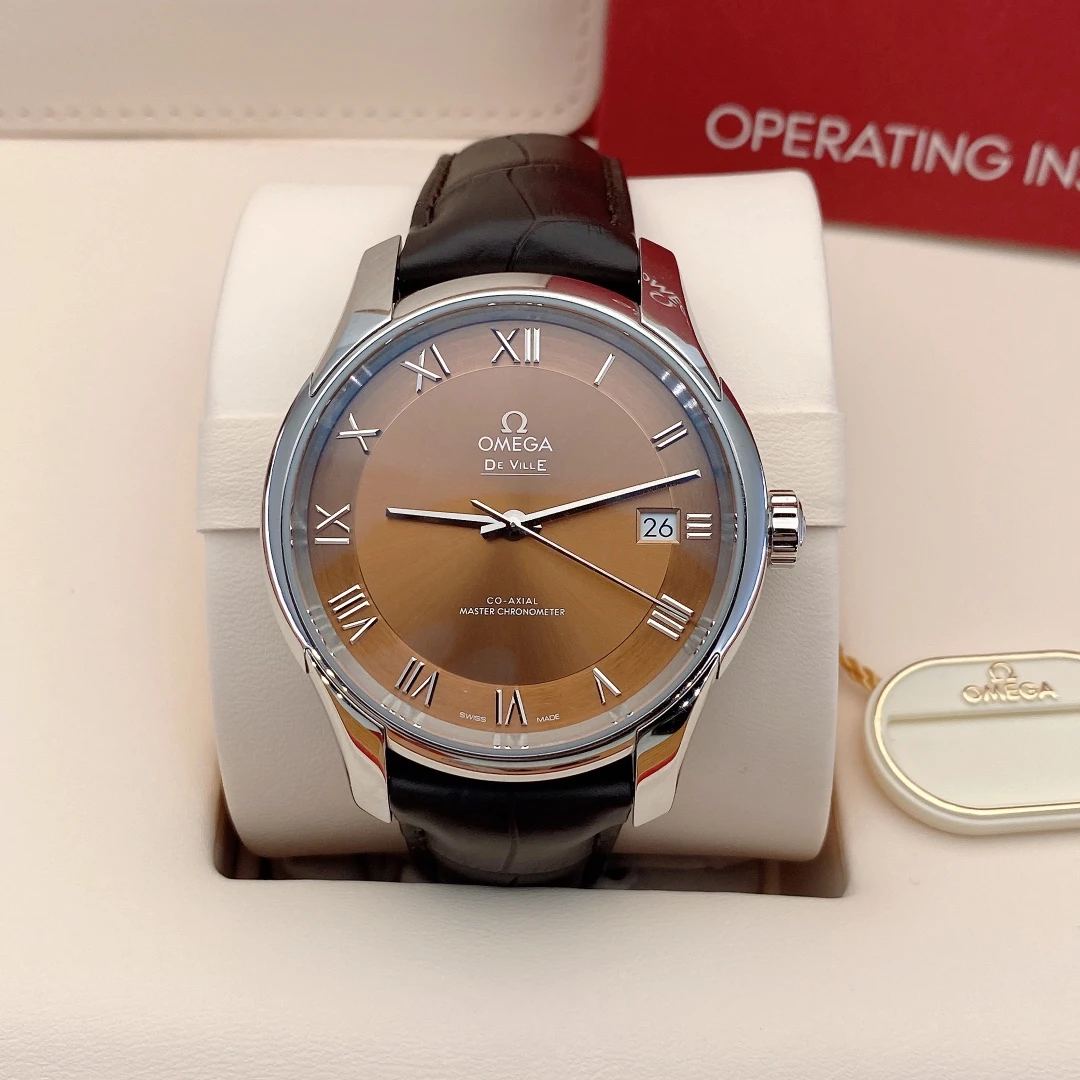 全新未使用 Omega/欧米茄 碟飞系列男士机械腕表经典商务休闲手表