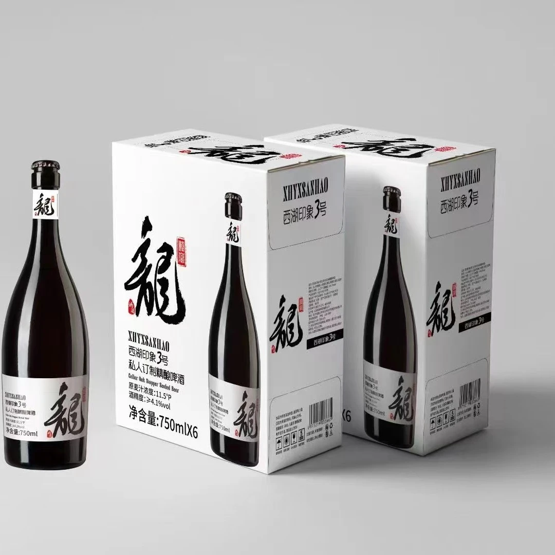 西湖印象3号啤酒 规格750毫升*6