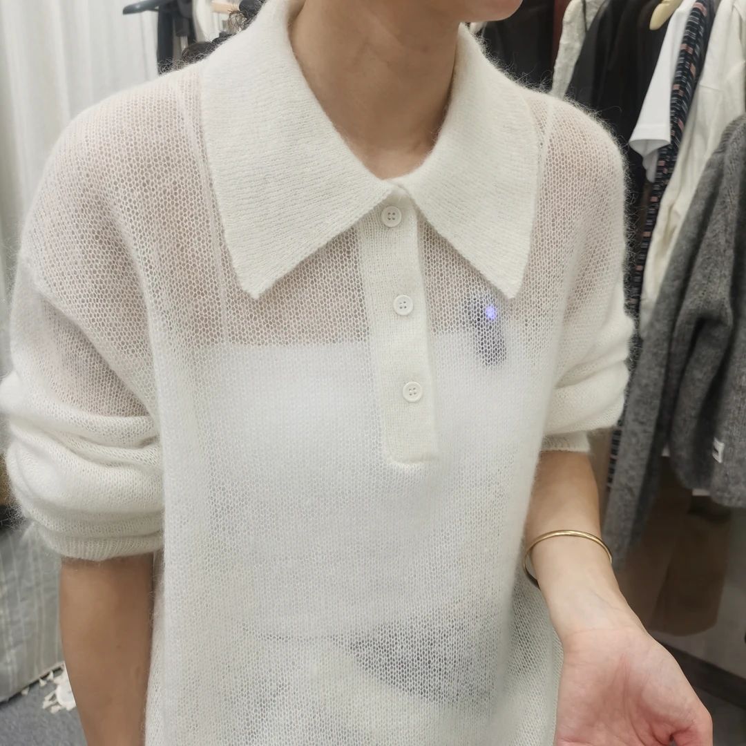 秋冬新款加厚拉绒方领长袖百搭女装毛衣