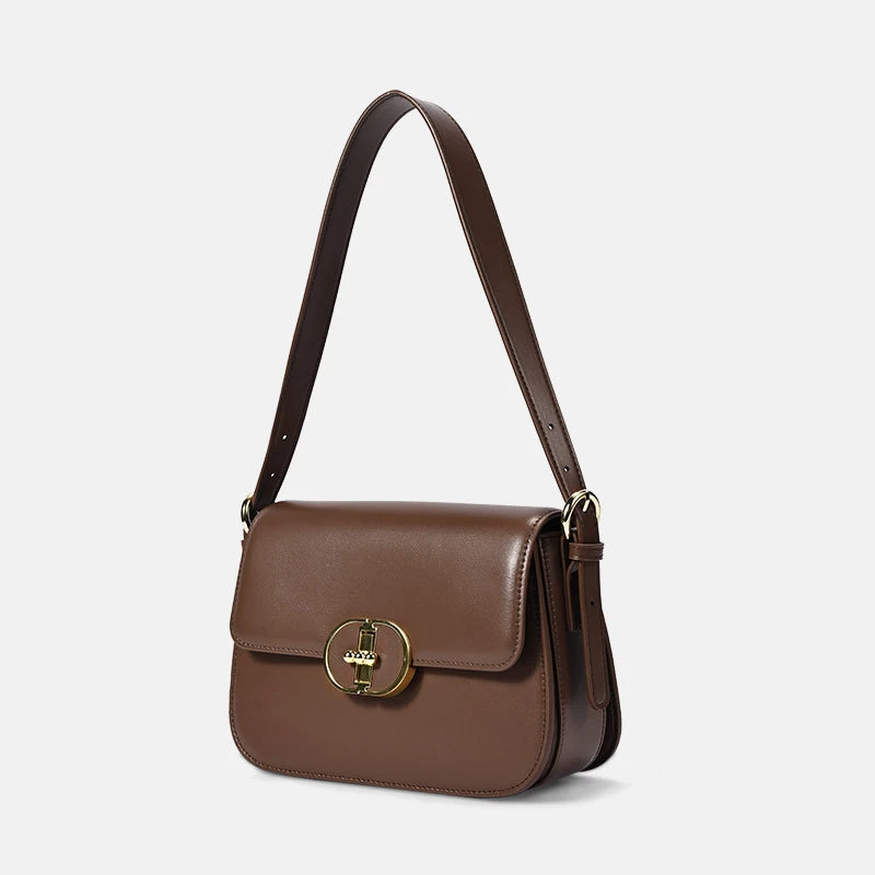 皮质小方包女款秋冬通勤单肩斜挎包高级感皮质腋下女包高颜值豆腐