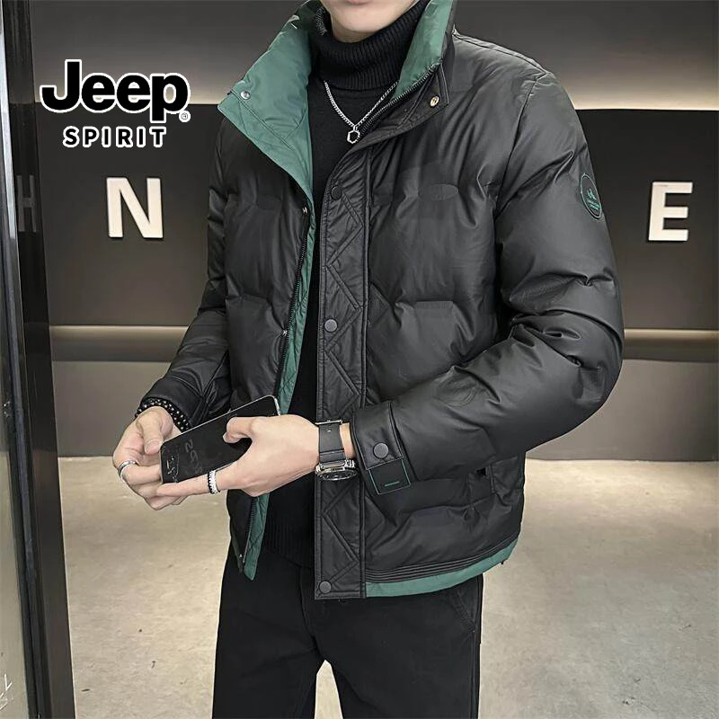 JEEPSPIRIT/吉普立领棉衣男冬季保暖防寒高品质帅气韩版棉服外套