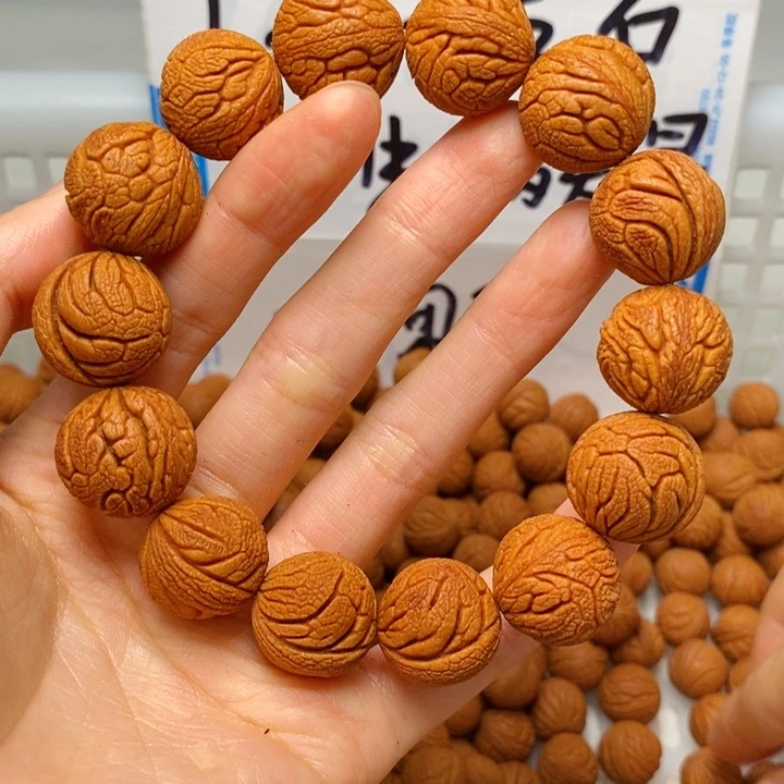 桃核手串18mm左右金丝龙珠单圈