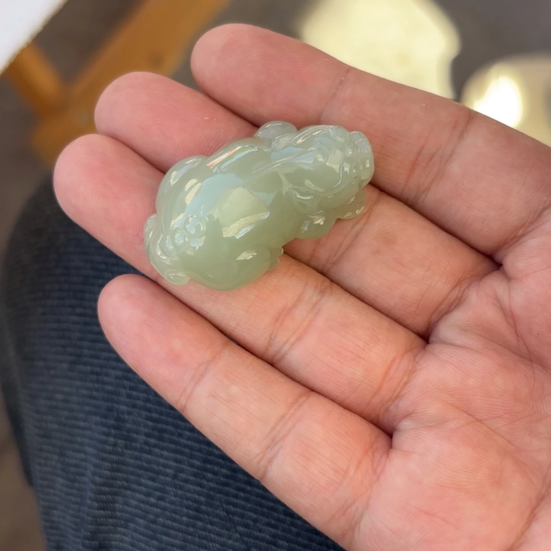 颈饰未镶嵌和田玉༺*༻貔貅卡40尺寸