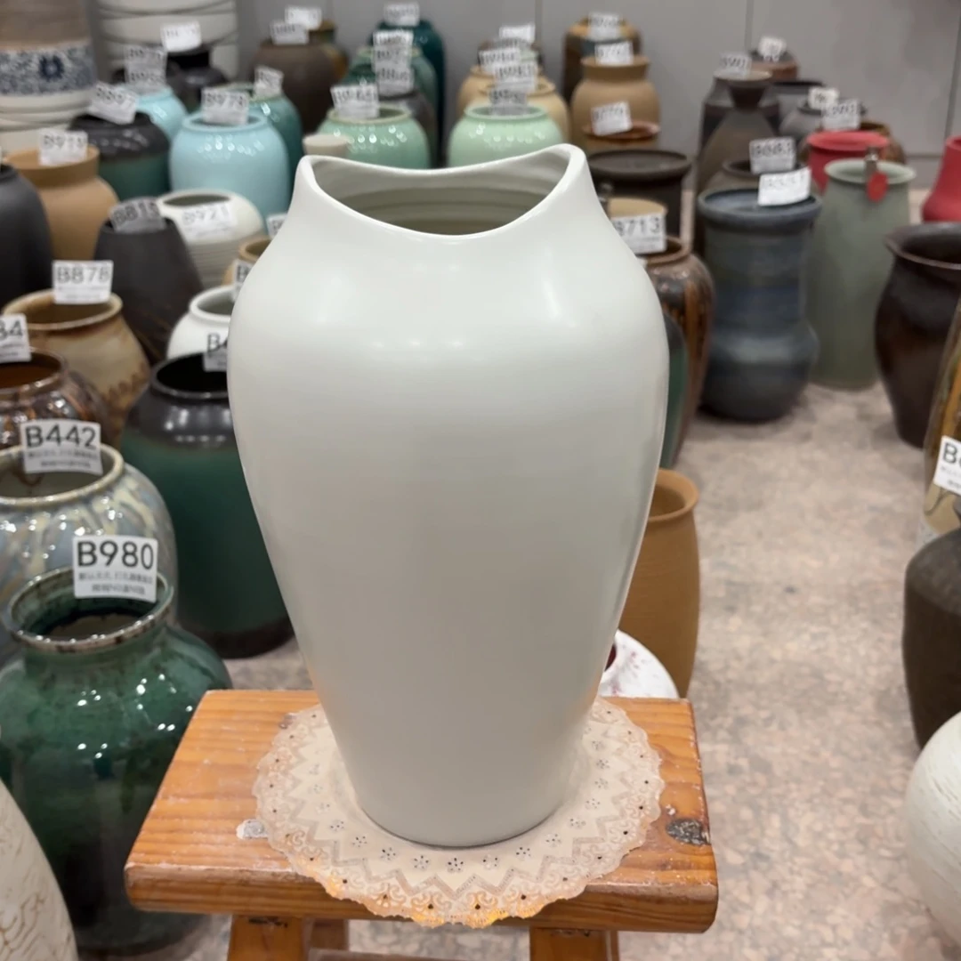 摆件淚**里瑕疵景德镇陶瓷花瓶高31口10