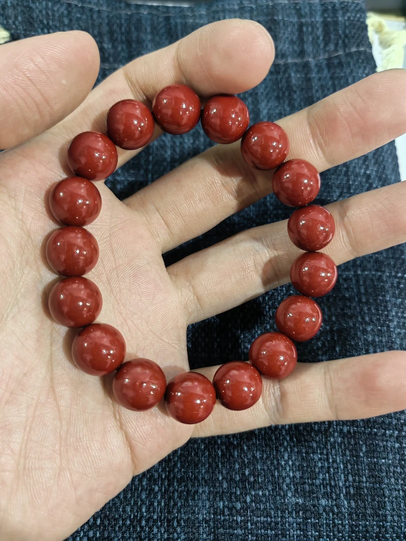 天然辰砂S精美单圈手链卡12无礼盒S  1401