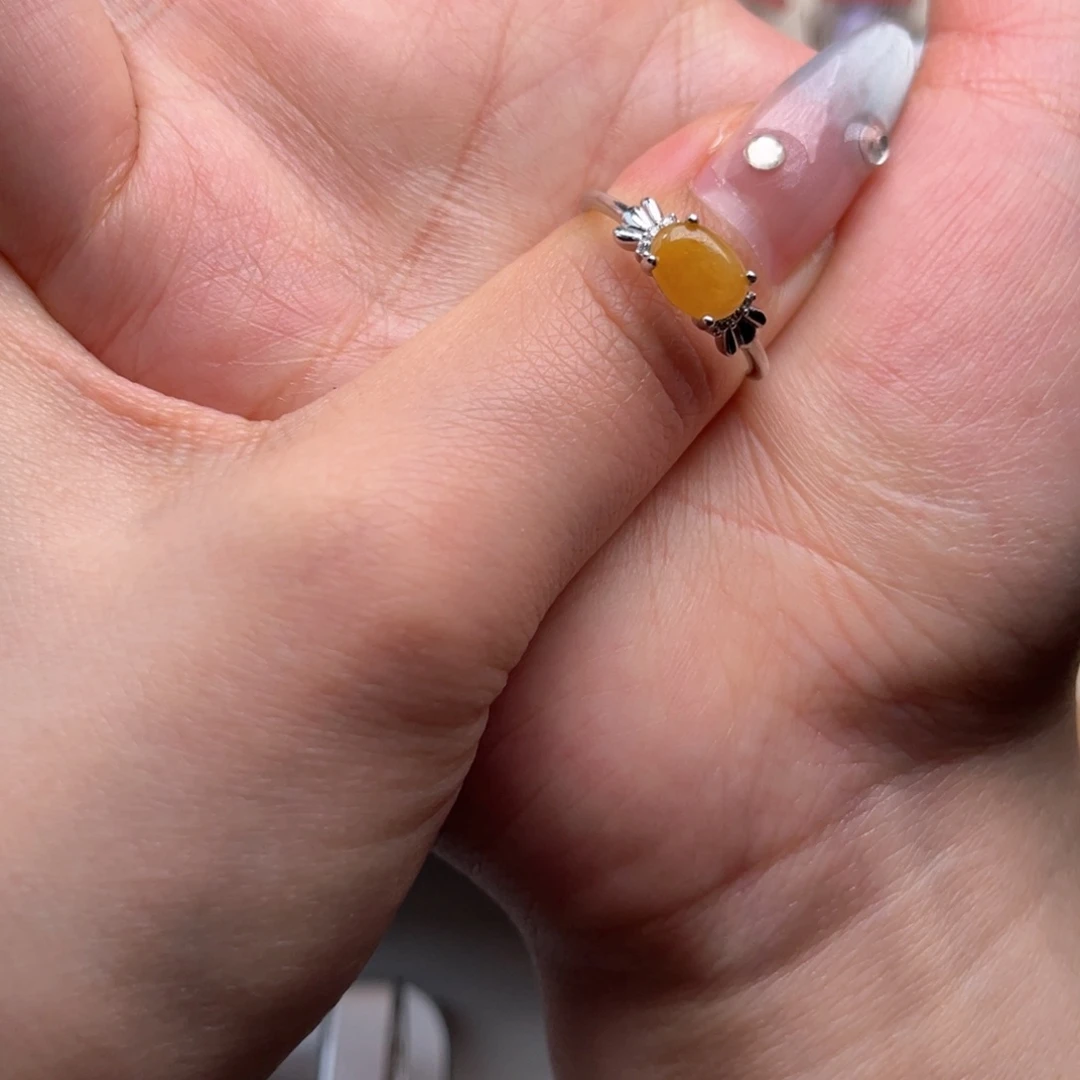 翡翠戒指银S925镶嵌669888