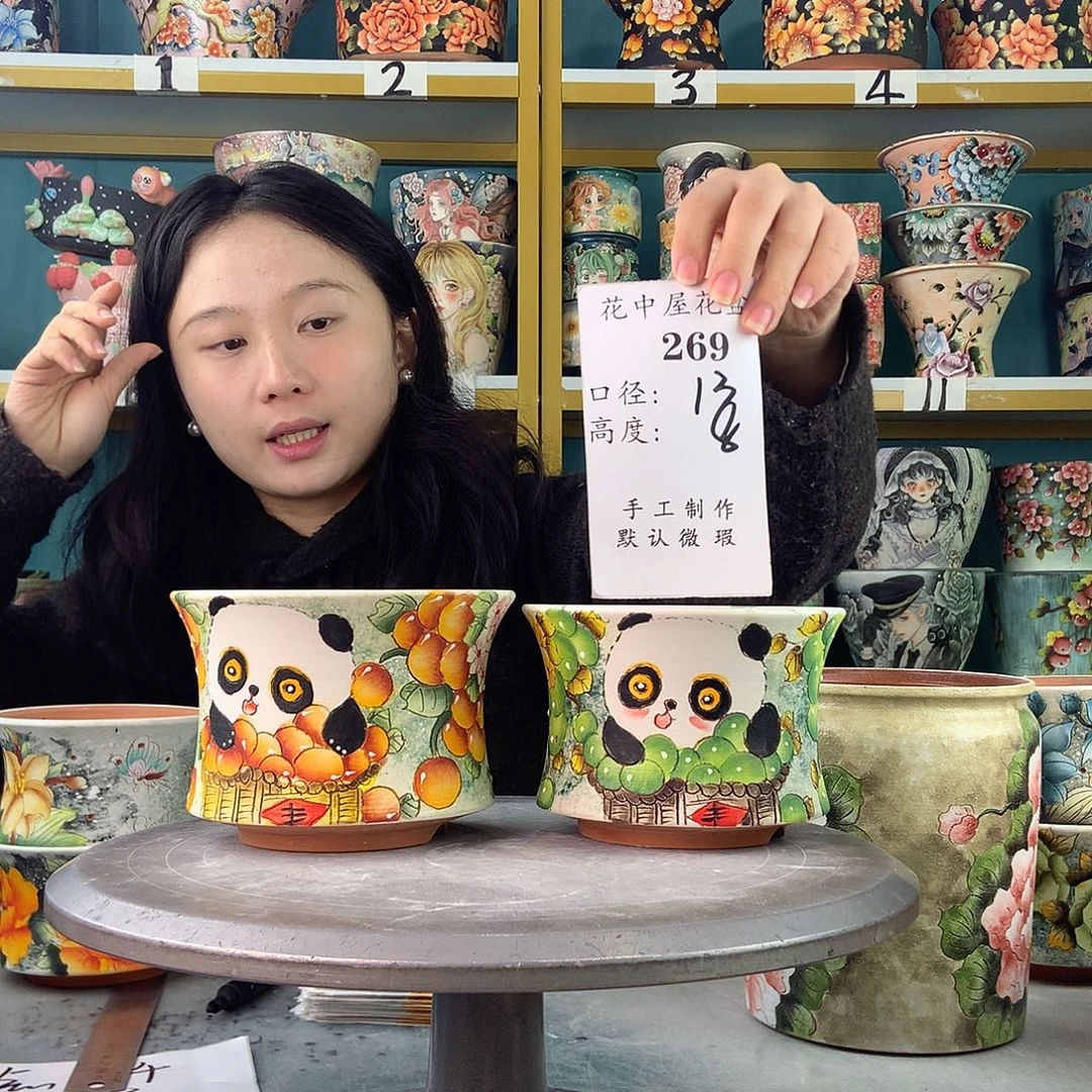 老***头陶景德镇手工花盆269