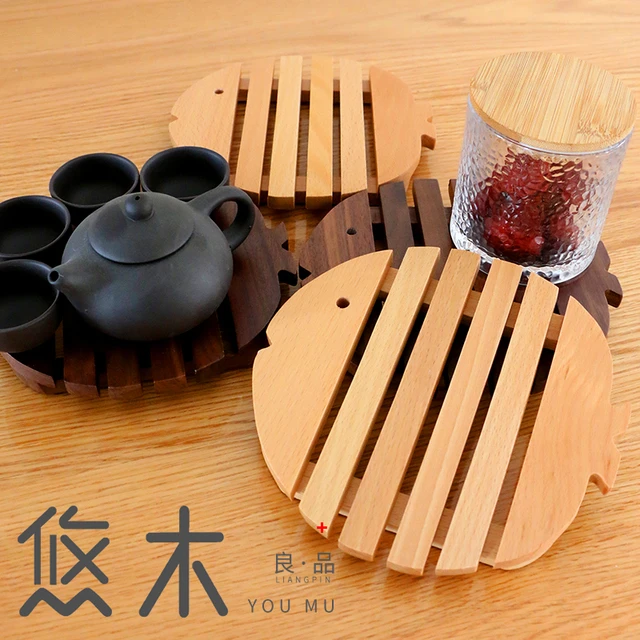鱼形家用餐桌隔热垫竹厨房杯垫盘子菜垫子锅垫餐垫防烫碗垫耐高温