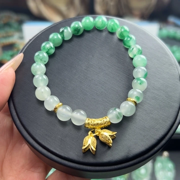 石英质玉（非洲翠）未镶嵌手链