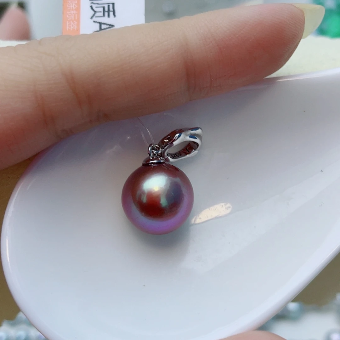 颈饰银S925镶嵌淡水珍珠w79