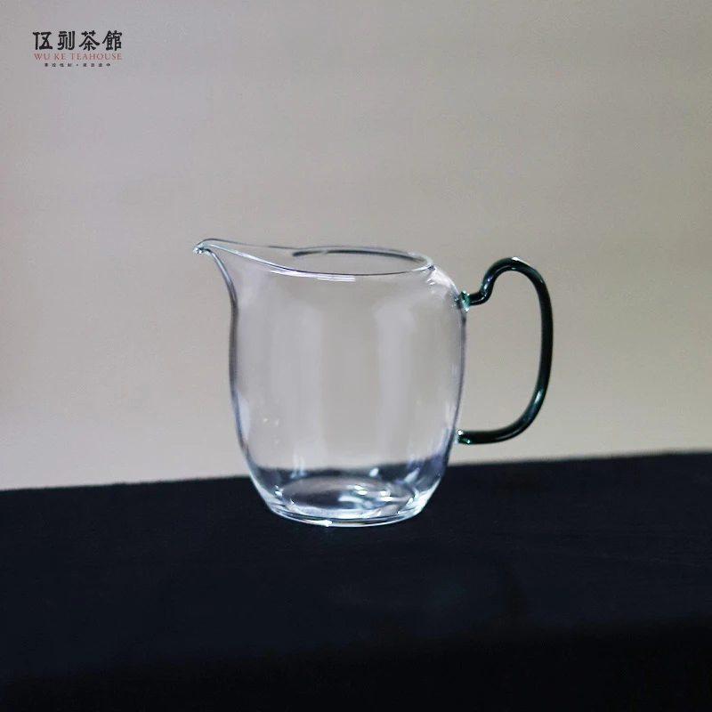 【伍刻】茶具分茶带把公道杯  300ml高档家用茶馆耐热加厚防烫