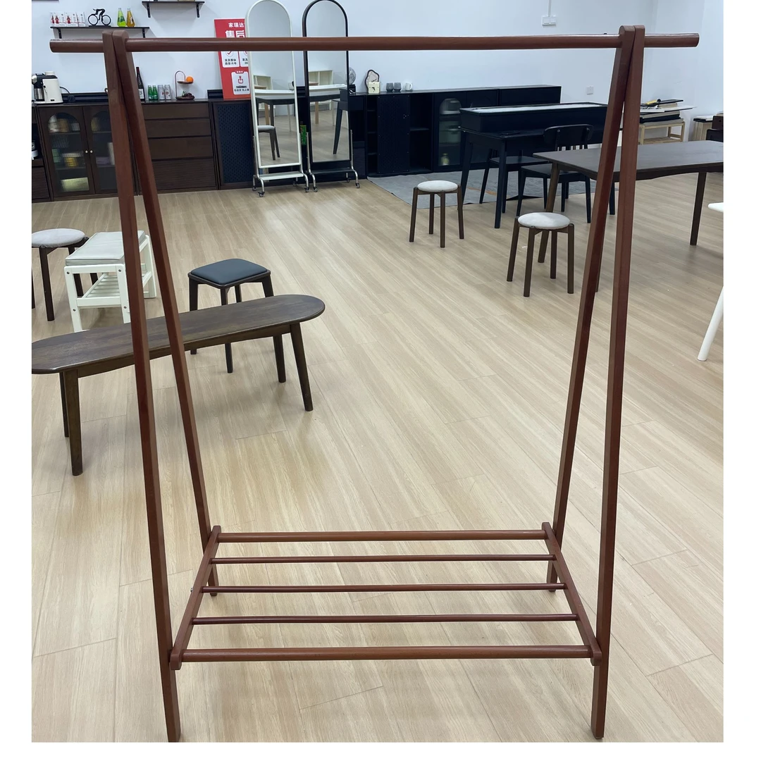 【清尾货】实木挂衣架家用北欧挂衣架子落地卧室床边简易衣帽架