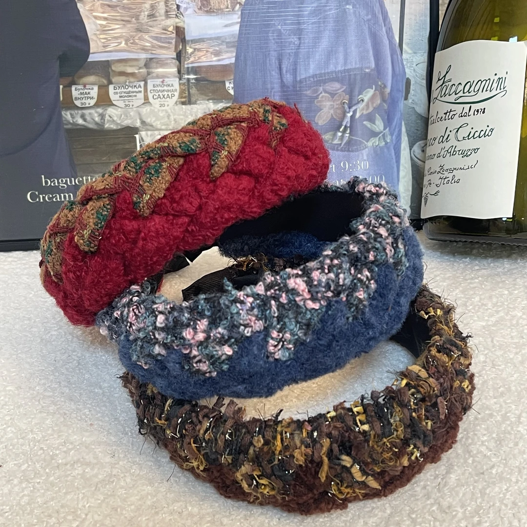 【现现】秋冬六股编织发箍新款法兰绒发箍针织气质小香法式简约