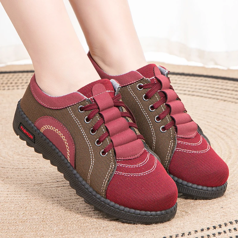 正品老北京布鞋女春秋妈妈鞋轻便防滑平底鞋舒适软底休闲软底单鞋