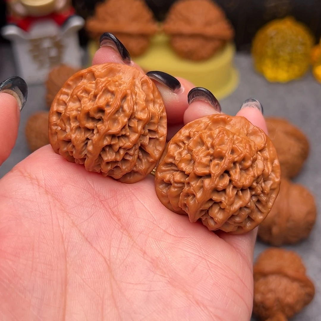 把件文玩核桃毕业精品精配山地奶油腊皮秦闷34.5全品