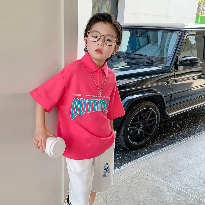 男童夏季韩式潮流潮牌宽松儿童POLO衫T恤夏装K232TX3038