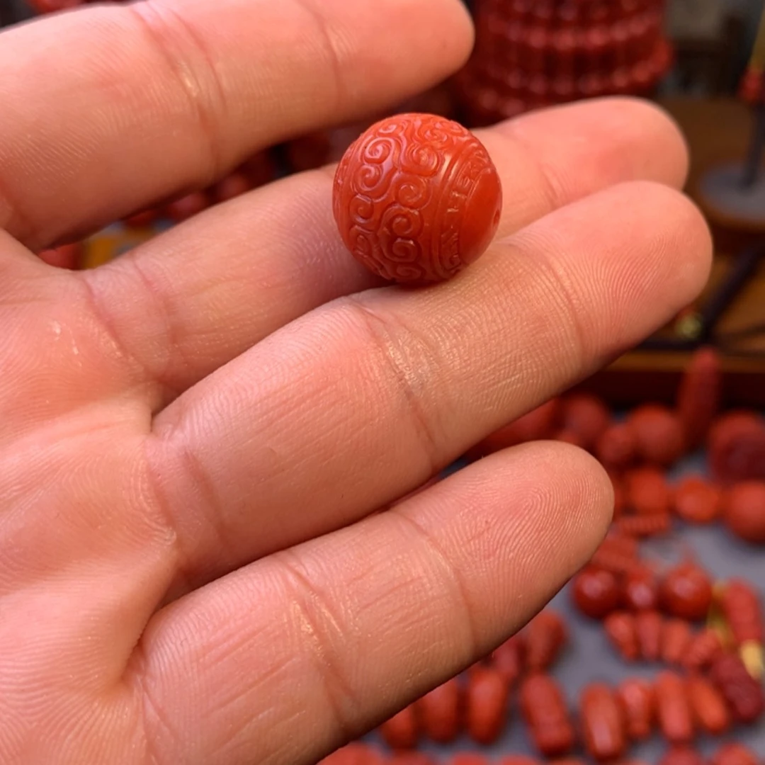 【闪购商品】南红玛瑙瓦西精工回纹珠卡16➕未镶嵌宝**芦