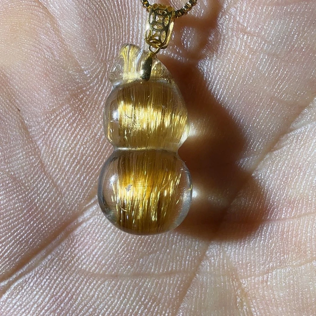 水晶18K金镶嵌颈饰吊坠