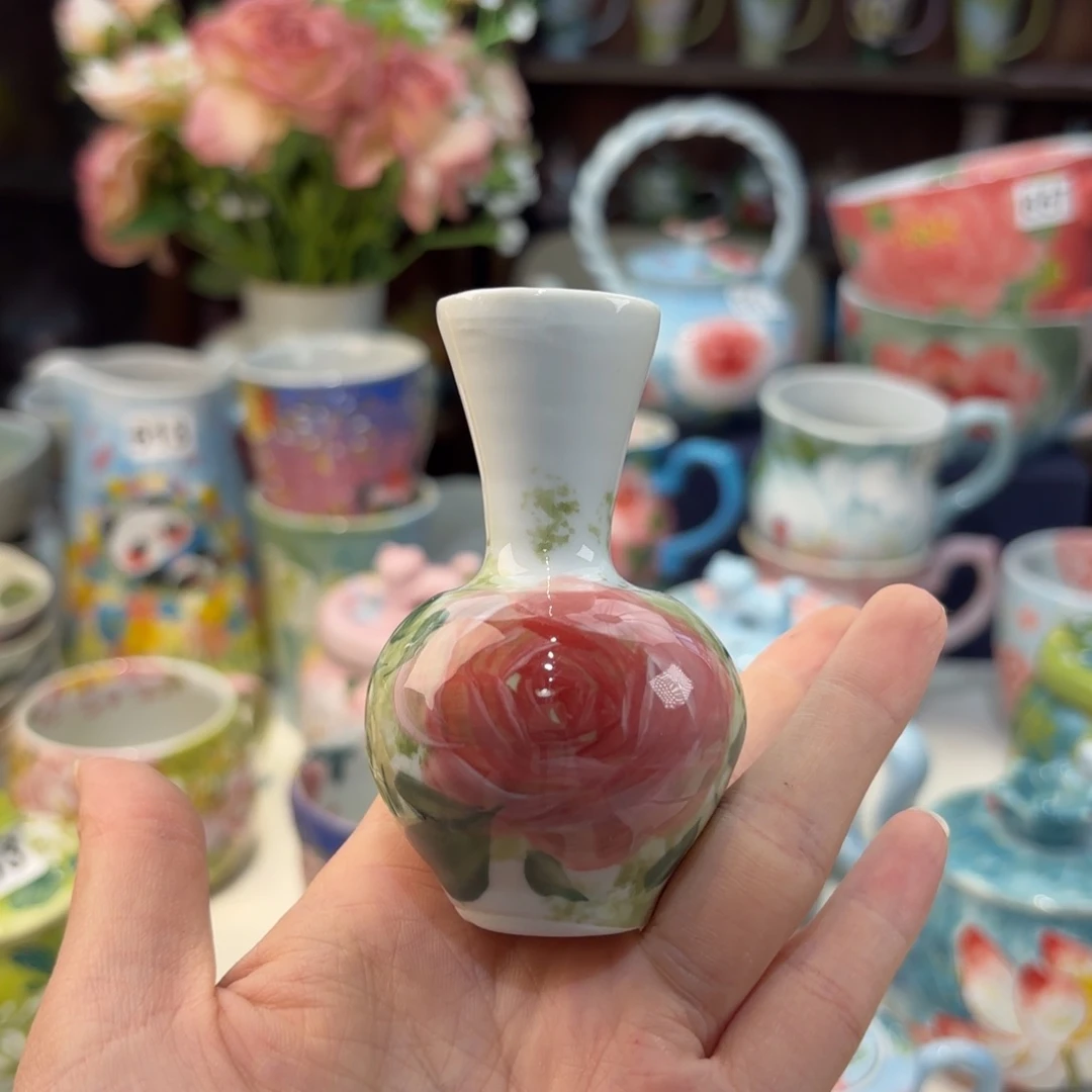 瓷片景德镇手绘高温釉下彩陶瓷茶具