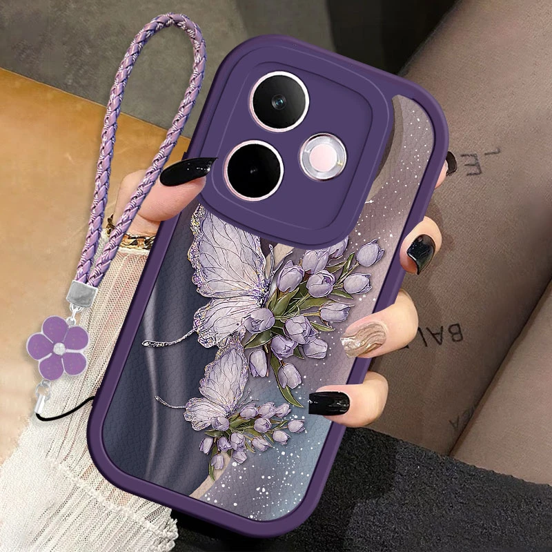 适用OPPOA5活力版手机壳高级感新款蝴蝶创意女款全包防摔硅胶软壳