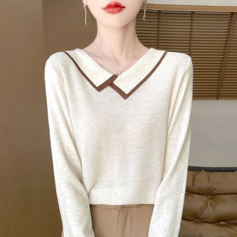 品牌撤柜正品秋冬新款气质中淑风简约百搭款上衣针织羊毛衫女款