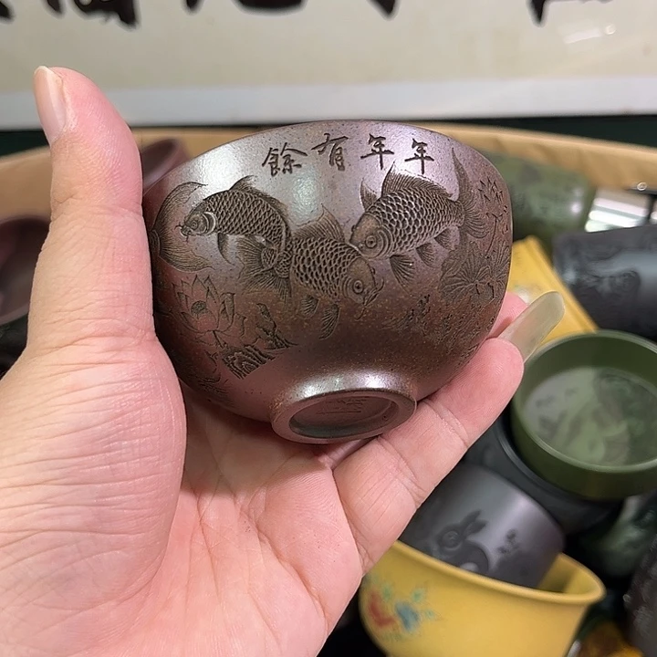 茶杯紫砂全手工紫砂主人杯