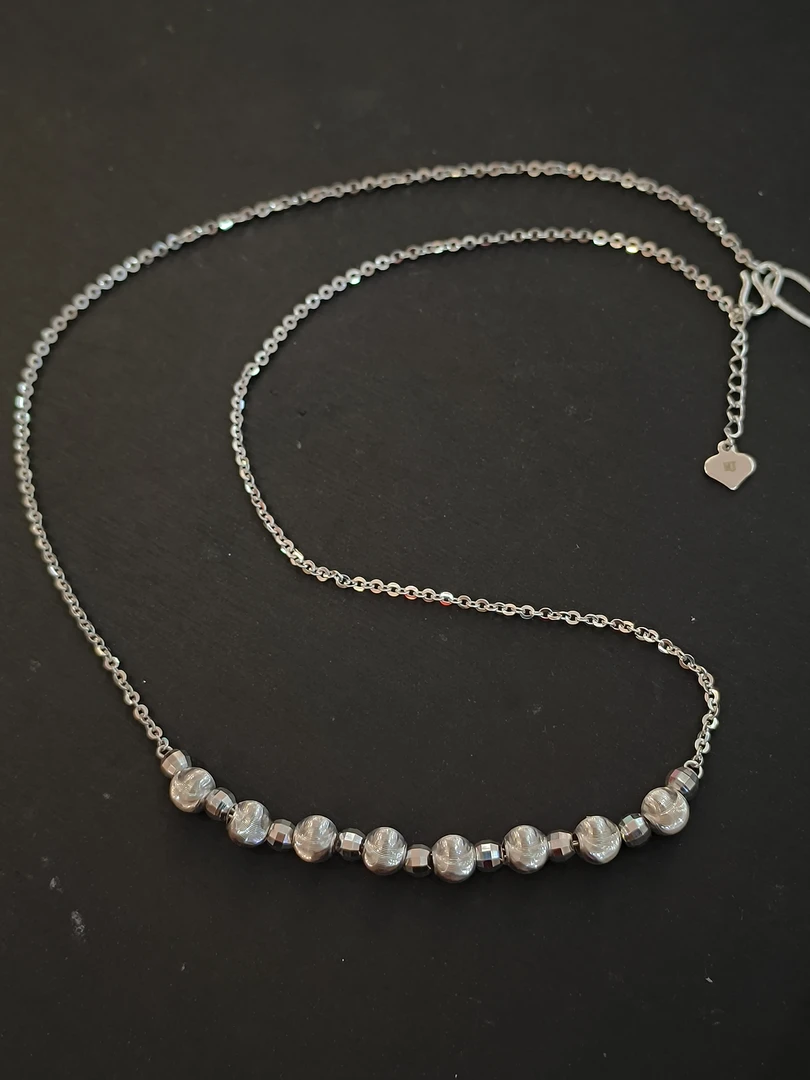 【金展珠宝】铂金 猫眼蹦迪珠套链