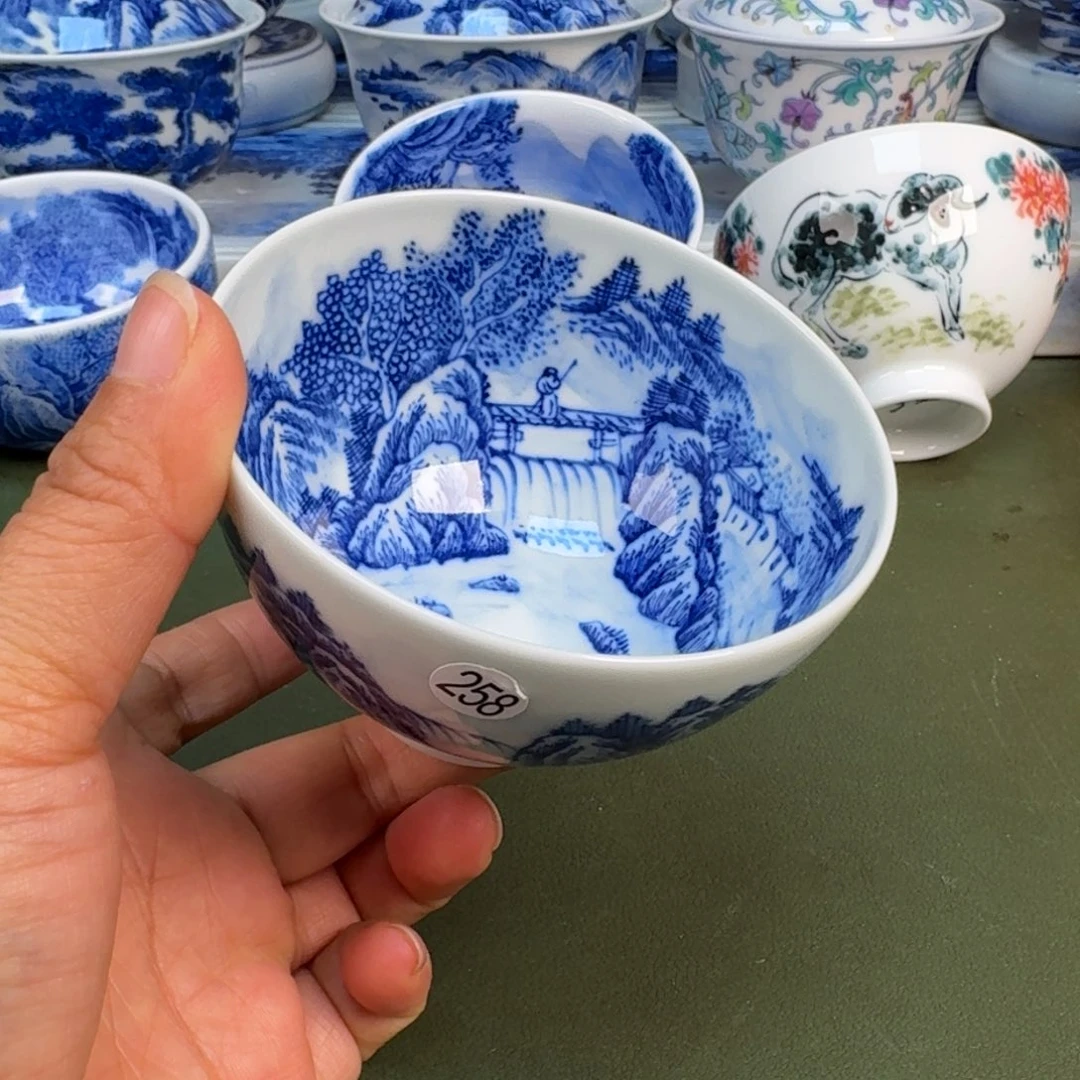 陶景德镇纯手绘茶具圆圆258