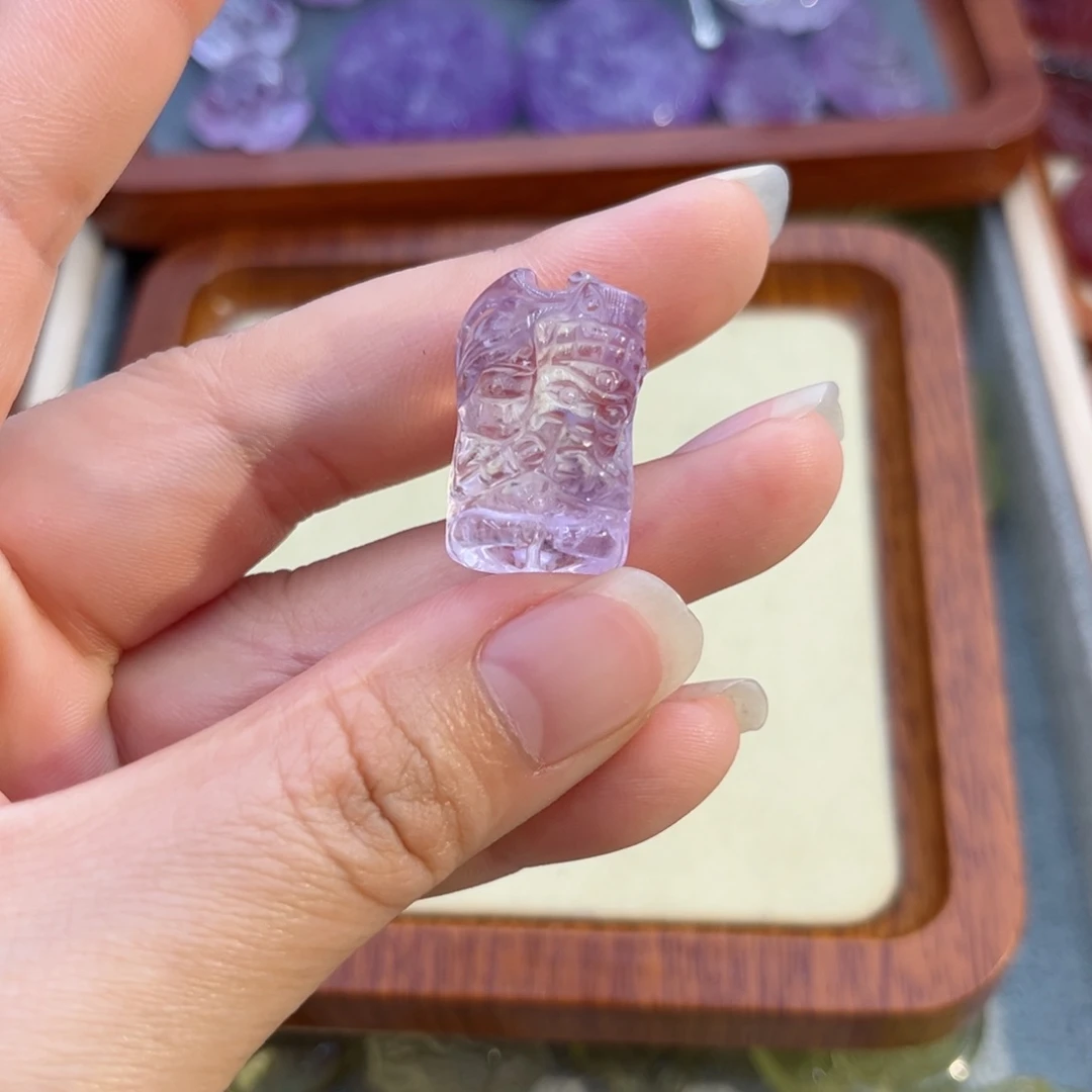 水晶颈饰银S925镶嵌紫水扎基拉姆27