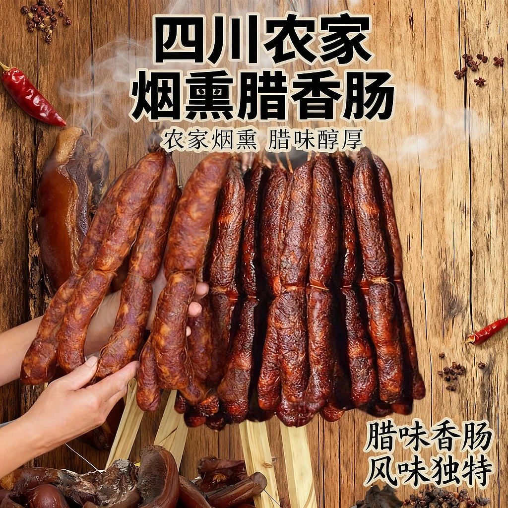 四川农家烟熏腊香肠