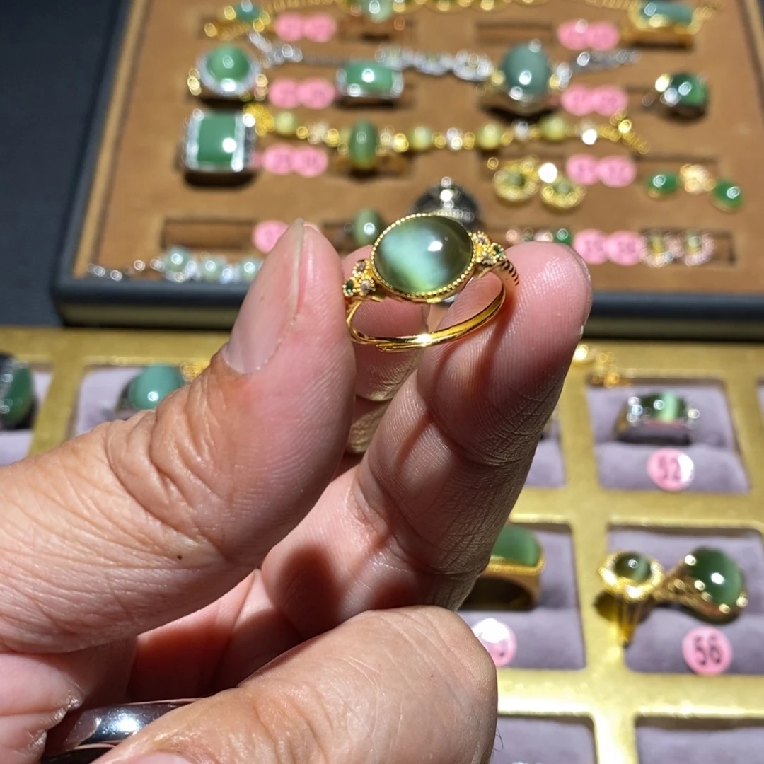 和田玉（碧玉）戒指未镶嵌大*哥