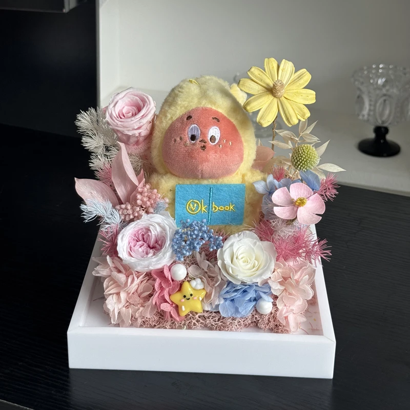 星星人永生花礼盒浪漫高颜值适合送女生朋友作生日礼物