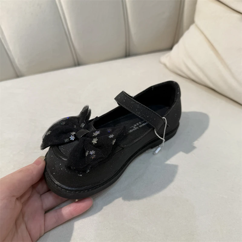 715【莫】儿童时尚休闲蝴蝶结小皮鞋-235C31