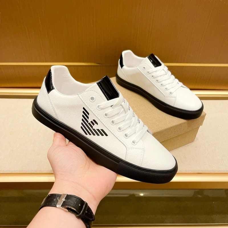 欧洲站男鞋奢侈品潮流个性休闲鞋真皮小白鞋韩版百搭低帮透气板鞋