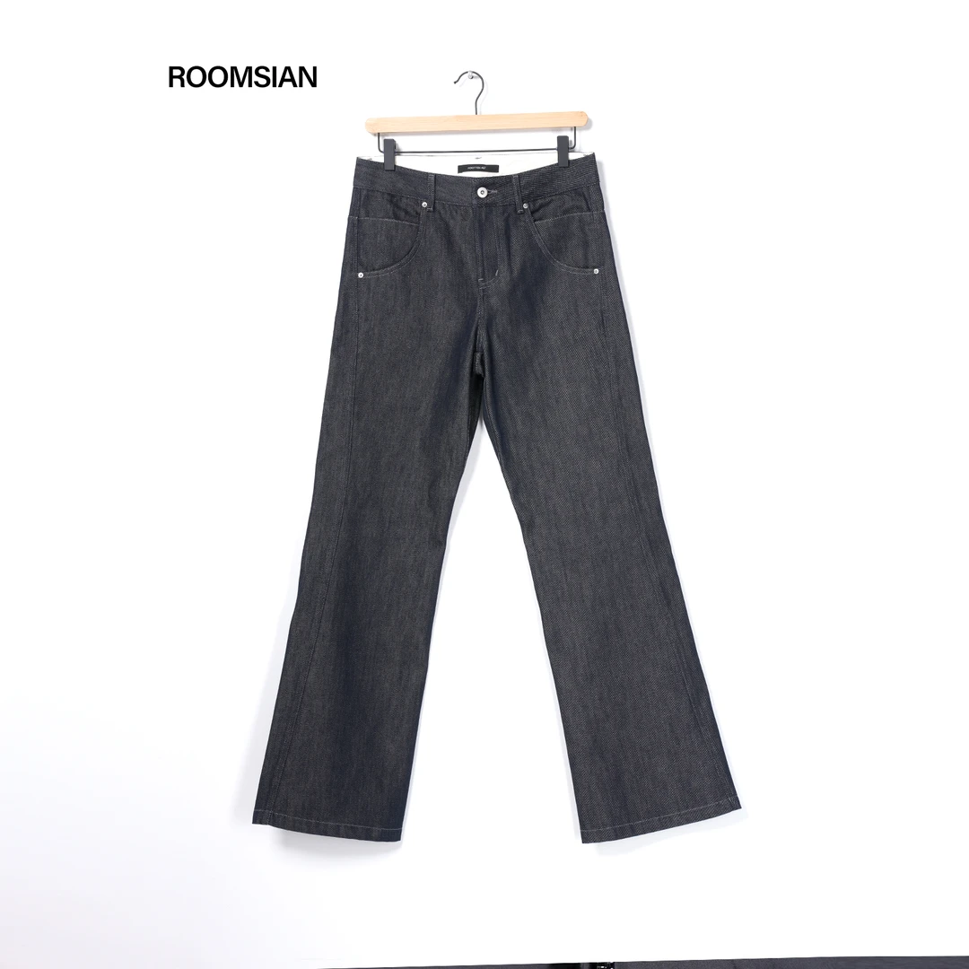 ROOMISAN【靛蓝纳米弯曲牛仔裤·原胚微喇牛仔裤】25902