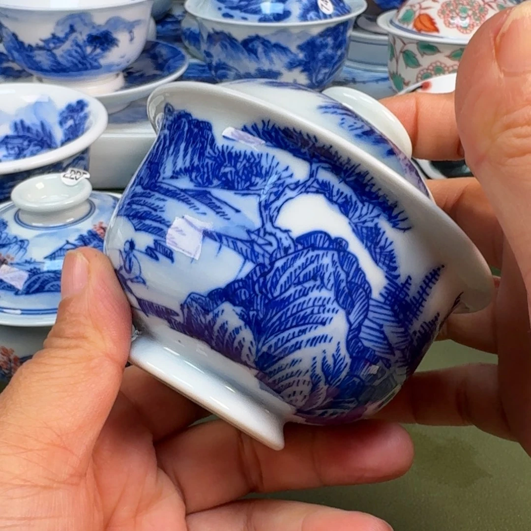 陶瓷景德镇纯手绘茶具圆圆237
