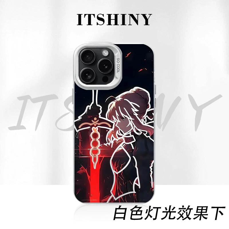 saber手机壳彩银二次元适用于苹果华为荣耀小米VIVOPPO