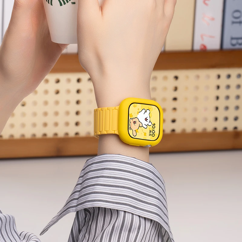 适用苹果S11手表iwatch表带applewatchs10磁吸se9/8硅胶表带7简约