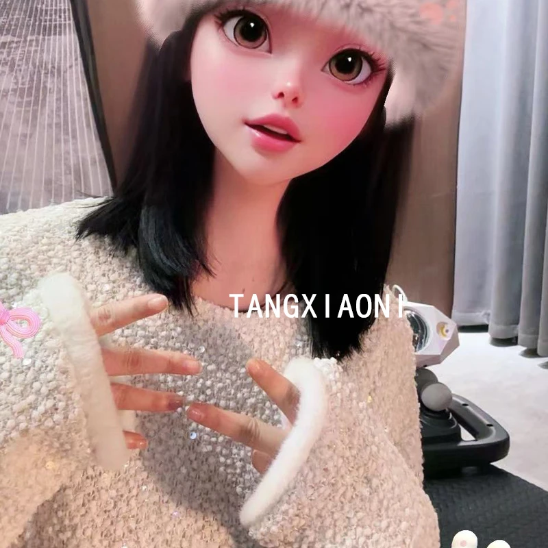 4店 加长 加大 慵懒版【晶晶闪闪】两色亮片毛毛袖 上衣潮牌女装