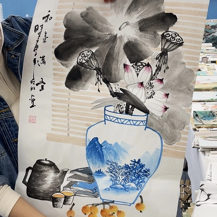 国画纯手绘国画作品