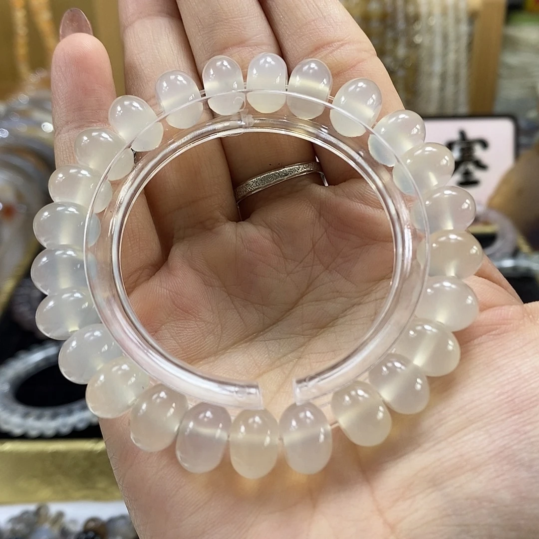 未镶嵌手串玛瑙/玉髓高冰7*11算盘手串1