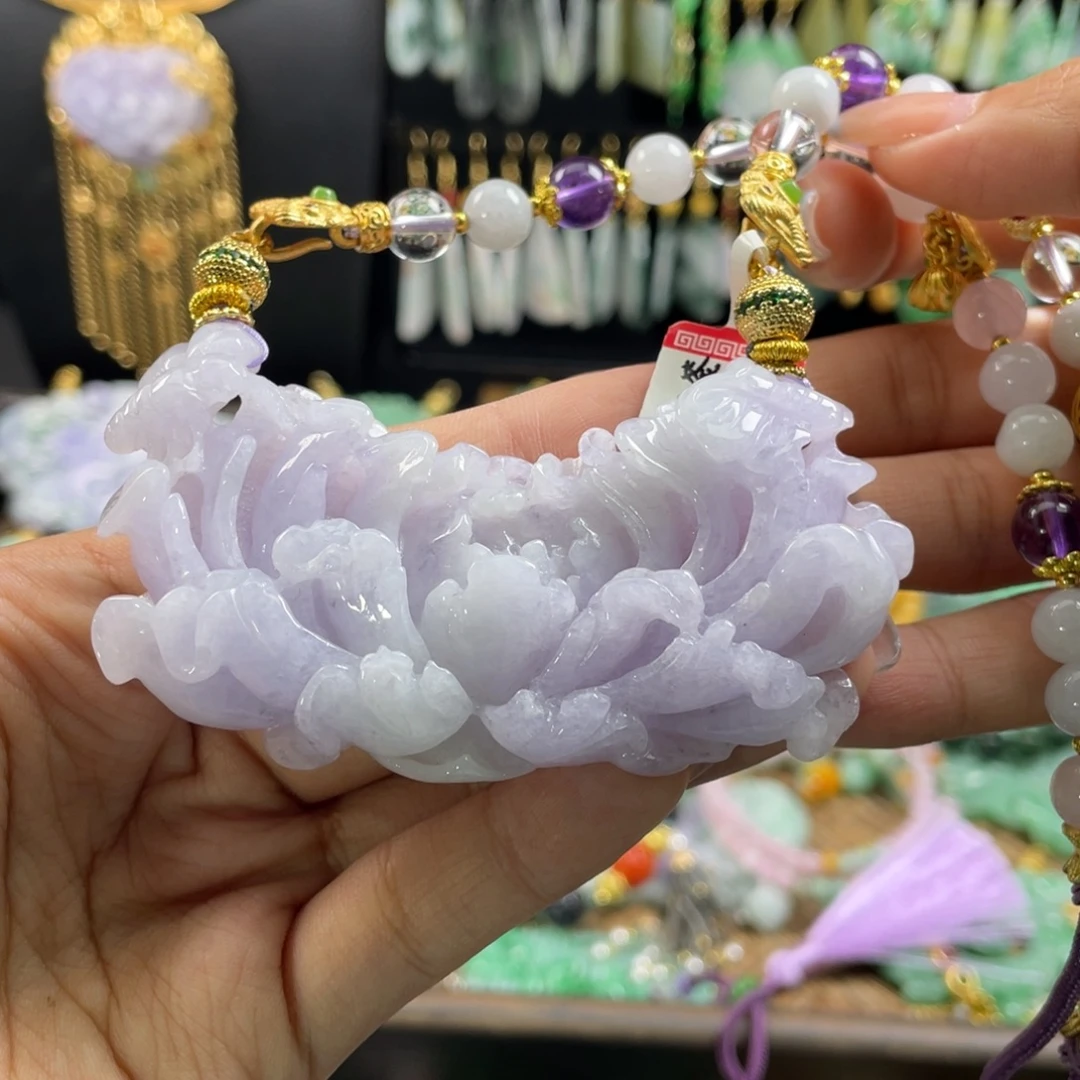 颈饰未镶嵌翡翠代编织