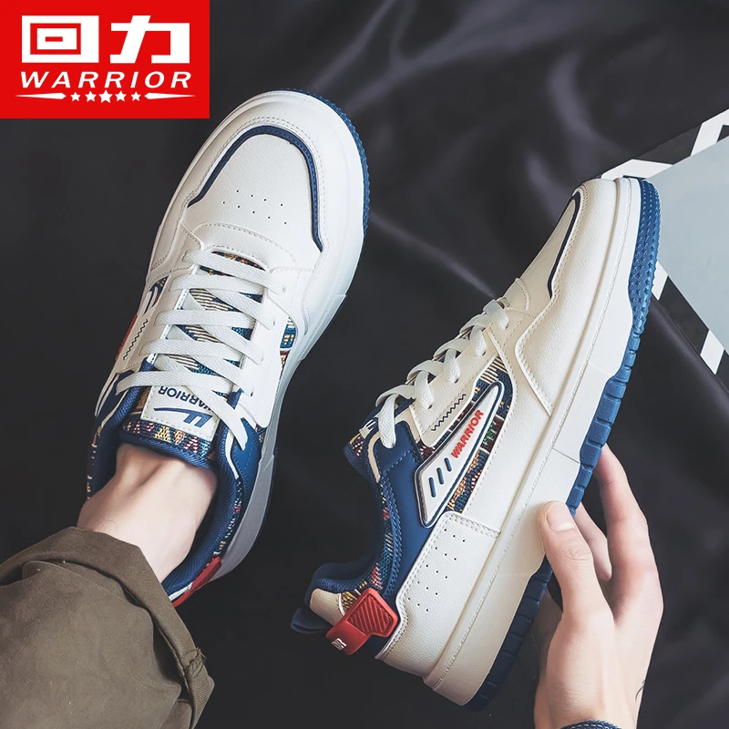 Warrior/回力低帮男潮鞋2025夏季新款百搭休闲板鞋时尚韩版小白鞋