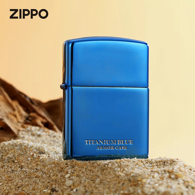 ZIPPO/之宝打火机正品盔甲雅痞蓝钛侧火焰标煤油火机XBL-    DYJ1
